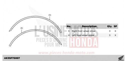 KIT,19 INCH WHEEL STRIPE *NH196* CL500AS de 2025